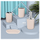 Set Accesorios De Baño 4pzs Portacepillos Jabonera 7