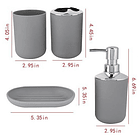 Set Accesorios De Baño 4pzs Portacepillos Jabonera 13
