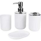 Set Accesorios De Baño 4pzs Portacepillos Jabonera 14