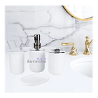 Set Accesorios De Baño 4pzs Portacepillos Jabonera 15