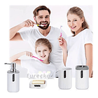 Set Accesorios De Baño 4pzs Portacepillos Jabonera 17