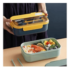 Taper 3 Compartimentos De Plástico Para Comida 1000 Ml  2