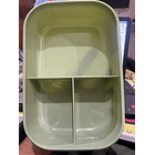 Taper 3 Compartimentos De Plástico Para Comida 1000 Ml  3