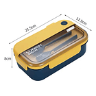 Taper 3 Compartimentos De Plástico Para Comida 1000 Ml  5