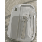 Taper 3 Compartimentos De Plástico Para Comida 1000 Ml  6