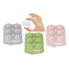 Cubeta De Hielo Silicona Redondo Whisky Tragos Coctel 6