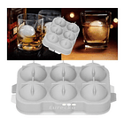 Cubeta De Hielo Silicona Redondo Whisky Tragos Coctel 8