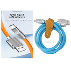 Cable Usb Silicona Líquida Carga Súper Rápida Tipo-c - 120w 3