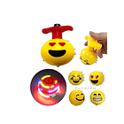 Pack 2 Trompos Luces Emoji Con Movimiento Música Divertido 6