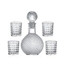 Set Licorera + 4 Vasos Vidrio Calidad, Whisky - Birmingham 2