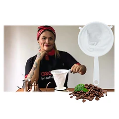 Colador De Tela Reutilizable Café Grano Molido Te 16cm