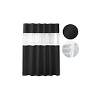 Cortina Baño Impermeable 180x180 Cms + 12 Ganchos  3