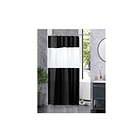 Cortina Baño Impermeable 180x180 Cms + 12 Ganchos  1