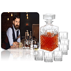 Set Licorera + 6 Vasos Vidrio Calidad, Whisky - Birmingham 6