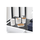 Set De Baño 4 Piezas Ducha Elegante Bambu Dispensadores 3