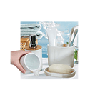 Set De Baño 4 Piezas Ducha Elegante Bambu Dispensadores 5