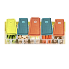 Organizador De Refrigerador Con Tapa Apilable Colores 7