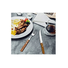 Set 6 Tenedores Y 6 Cuchillos Sierra Asado Madera Parrilla 7