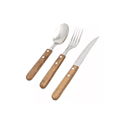 Set De Cubiertos Para Servicio Pack 18 Unidades Inoxidable 4