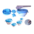 Set 5 Tapas De Silicon Elásticas Ajustables Con Guía De Días 1