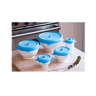 Set 5 Tapas De Silicon Elásticas Ajustables Con Guía De Días 2