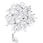 Grapa/grampa Clavo Para Clip De Cable 6mm 40 Unid Blanco 2