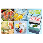 Pack 2 Cubeta De Hielo Silicona 9 Hielos Cuadrado 5