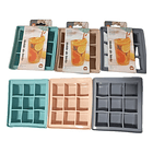 Pack 2 Cubeta De Hielo Silicona 9 Hielos Cuadrado 1