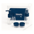Kit De Viaje Portátil Botella De Vacío Dispensador Líquidos 1