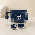 Kit De Viaje Portátil Botella De Vacío Dispensador Líquidos 6