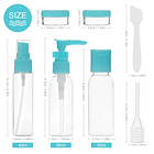 Kit De Viaje Portátil Botella De Vacío Dispensador Líquidos 4