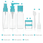 Kit De Viaje Portátil Botella De Vacío Dispensador Líquidos 7