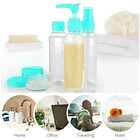 Kit De Viaje Portátil Botella De Vacío Dispensador Líquidos 8