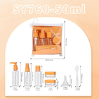 Kit De Viaje Portátil Botella De Vacío Dispensador Líquidos 3