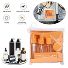 Kit De Viaje Portátil Botella De Vacío Dispensador Líquidos 6