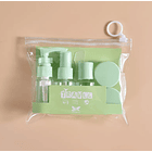 Kit De Viaje Portátil Botella De Vacío Dispensador Líquidos 6