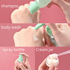 Kit De Viaje Portátil Botella De Vacío Dispensador Líquidos 7