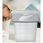 Pack 2 Contenedor Detergente Polvo Con Poruña Transparente 3