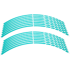 Set Sticker Reflectante Para Llanta 16 Tiras Fluor Auto Moto 1