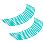 Set Sticker Reflectante Para Llanta 16 Tiras Fluor Auto Moto 4