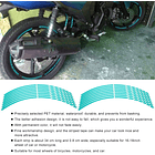 Set Sticker Reflectante Para Llanta 16 Tiras Fluor Auto Moto 6