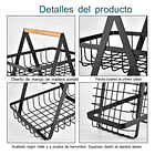 Canasta Organizador De Fruta Y Verduras 2 Niveles Estante 8