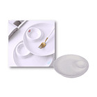 Plato De Cerámica Con Separador - Snacks O Salsas 3