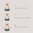 Timer Cocina Reloj Temporizador A Cuerda 2