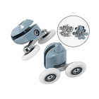 8pcs Carro Rueda Doble Para Showerdoor 4 Inferior 4 Superior 4