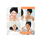 Pack 3 Toallas Baño De Cuerpo Pelo Y Cara Microfibra Negro 6