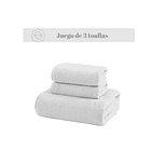 Pack 3 Toallas Baño De Cuerpo Pelo Y Cara Microfibra Blanco 2