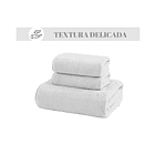 Pack 3 Toallas Baño De Cuerpo Pelo Y Cara Microfibra Blanco 3