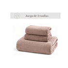 Pack 3 Toallas Baño De Cuerpo Pelo Y Cara Microfibra ROSADO 2