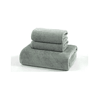 Pack 3 Toallas Baño De Cuerpo Pelo Y Cara Microfibra Verde 1